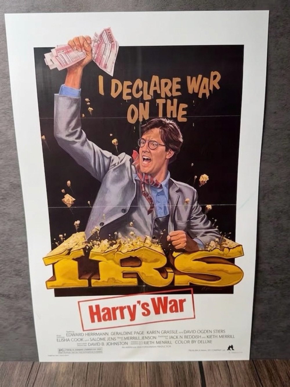 Harry's War Poster - Yellow, Black & White Home Art Print
